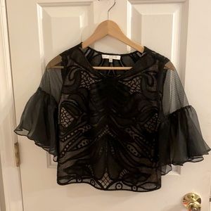 Alexis (SZ S) Leonard Organza lace crop top